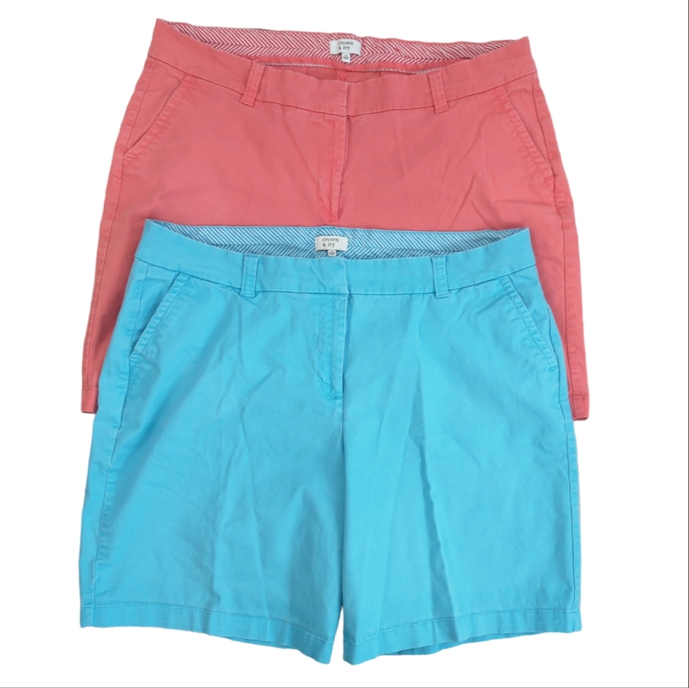 Crown & Ivy Bermuda Shorts, 2 pair, women's size 16